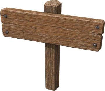 Wooden park sign